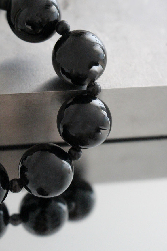Bracelet - Perles Pierres Fines Onyx + Howlite BAM