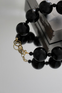 Bracelet - Perles Pierres Fines Onyx + Howlite BAM