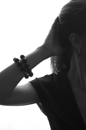 Bracelet - Perles Pierres Fines Onyx + Howlite BAM