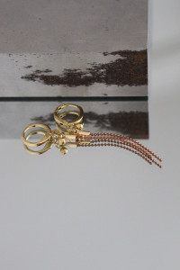 Boucles d'oreilles - Dormeuses + Breloques Plaqué Or SONAGI