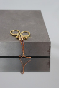 Boucles d'oreilles - Dormeuses + Breloques Plaqué Or SONAGI