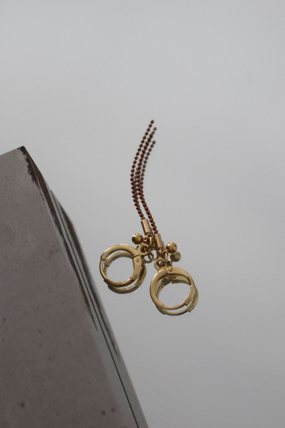Boucles d'oreilles - Dormeuses + Breloques Plaqué Or SONAGI
