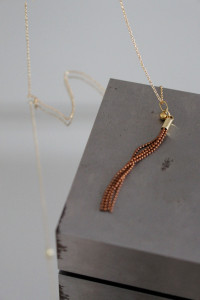 Sautoir - Chaîne jaseron + Pendentif Pompon Plaqué Or SONAGI