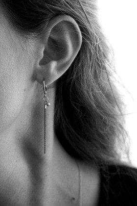 Boucles d'oreilles - Dormeuses + Breloques Plaqué Or SONAGI