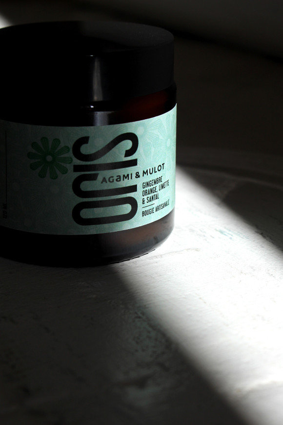 Bougie à la cire de soja et noix de coco parfumée ONDE
